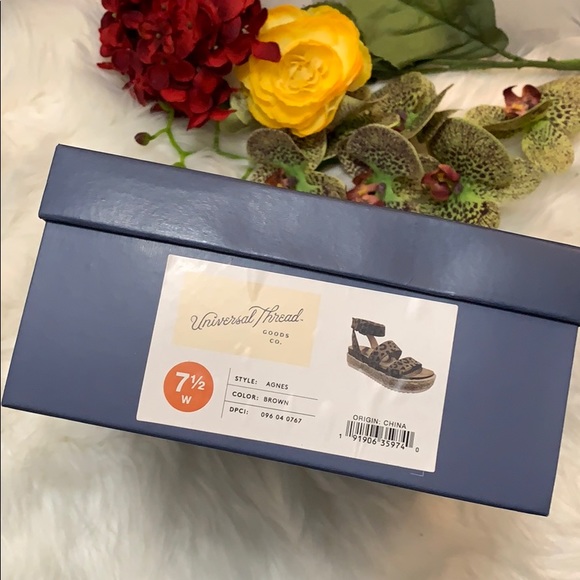 Animal Print Strappy Platform Espadrille Sandals W/Side Buckle Sz 7.5W NEW! FIRM - Picture 5 of 5